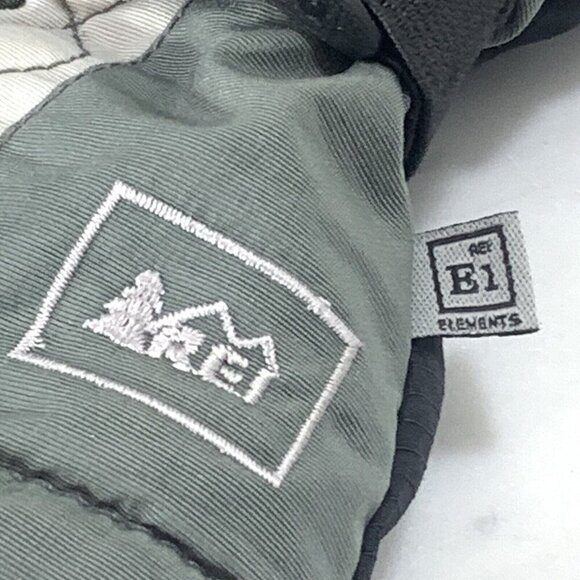 REI Elements E1 Snow Gloves Women Small Black Grey Primaloft Vintage Retro EUC - Picture 6 of 10